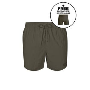 Muchachomalo Jongens zwembroek leger + gratis microfiber boxershort