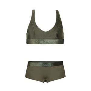Muchachomalo Meisjes racerback bikini effen