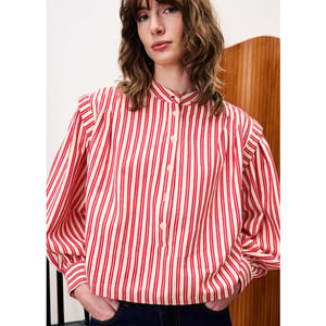 FRNCH Choupette blouse schouderdetails gestreept