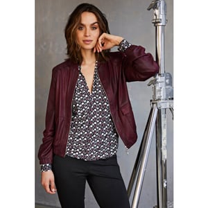 Helena Hart Top 7674dot jozzy print dotty wine