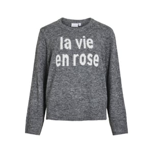 Vila Vimelie o-neck ls detail knit topr melee