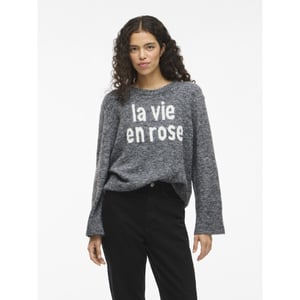 Vila Vimelie o-neck ls detail knit topr melee
