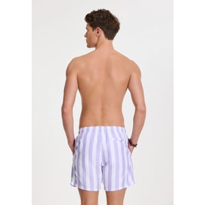 Shiwi Heren zwemshort broad stripe paars/wit