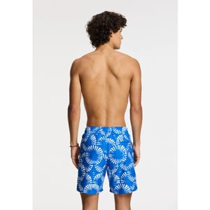 Shiwi Heren zwemshort mike 7" gerimpelde print blauw/wit