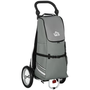 4goodz Homcom 3-in-1 boodschappentrolley winkelwagen fietsaanhanger steekwagen