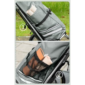 4goodz Homcom 3-in-1 boodschappentrolley winkelwagen fietsaanhanger steekwagen