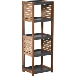4goodz Badkamerkast acaciahout halfhoog 5 planken 30x36.5x108 cm