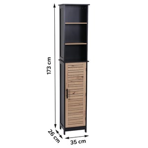 4goodz Badkamerkast hoog bergen met 1 deur en 6 planken 173 cm -
