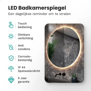 Mirlux Badkamerspiegel 100cm frameloos pre-order