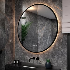 Mirlux Badkamerspiegel 120cm zwart frame