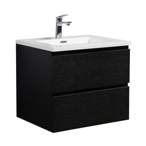 Badplaats Badkamermeubel set angela 60cm zwart badmeubel met
