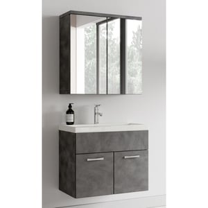 Badplaats Badkamermeubel set montreal 01 60 cm donker badmeubel met