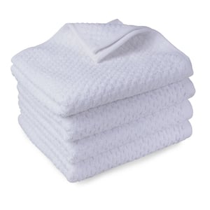 DoubleDry Handdoekenset popcorn weave 4 stuks 70x140 cm 100% katoen -