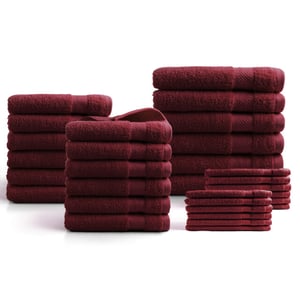 DoubleDry Hotel handdoeken 30-delig set 100% katoen 500 g/m2 zacht &