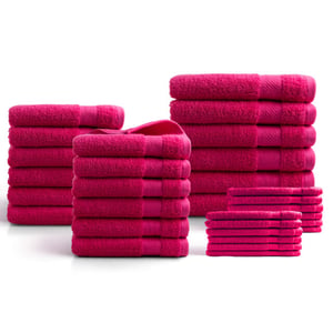 DoubleDry Hotel handdoeken 30-delig set 100% katoen 500 g/m2 zacht &