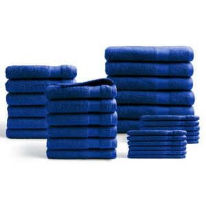 DoubleDry Hotel handdoeken 30-delig set 100% katoen 500 g/m2 zacht &