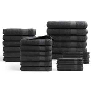 DoubleDry Hotel handdoeken 30-delig set 100% katoen 500 g/m2 zacht &