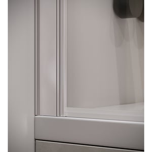 Badplaats Badwand torino 80 x 140 cm chroom badscherm draaibaar 5 mm dik -