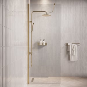 Badplaats Douchewand florida 60 x 200 cm goud – inloopdouche 8 mm