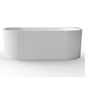 Badplaats Ligbad havana 170 x 80 x 58 cm half vrijstaand bad hoogglans
