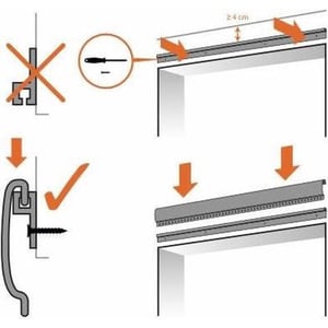 Vliegengordijnenexpert Vliegengordijn hulzen wit- 100 x 240 100 x 240 cm op het kozijn