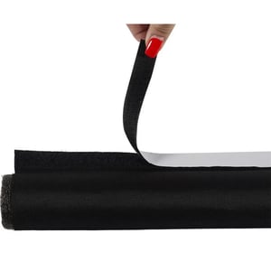 WDMT Zelfklevende tochtstrip voor deuren 90 x ø 5 cm zwart