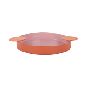 Present Time dienblad double funky large soft pink & bright orange