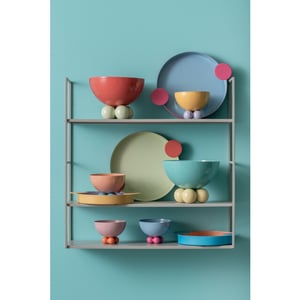 Present Time dienblad double funky large soft blue & bright pink
