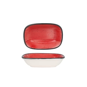 Bonna Serveerschaal aura passion porselein 17x11.5 cm set van 2