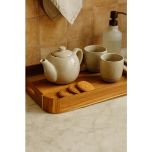 Casa di Elturo Groot serveerplank met stolp bamboe basis en glazen deksel 41,4 x 25,5 x 5,7