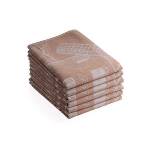 DoubleDry Luxe theedoeken set 6 stuks 50x70 cm 100% katoen hoge