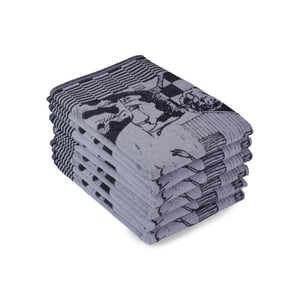 DoubleDry Luxe theedoeken set 6 stuks 50x70 cm 100% katoen hoge