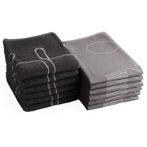 DoubleDry Theedoeken en keukendoeken set 12 stuks 100% katoen hoge