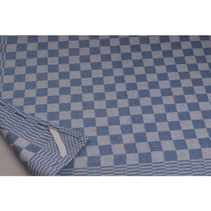DoubleDry Theedoeken set 12 stuks 50x70 cm 100% katoen blokpatroon -