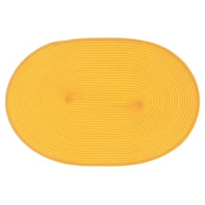 Unique Living placemat daisy ovaal rotan /oranje 45x30cm