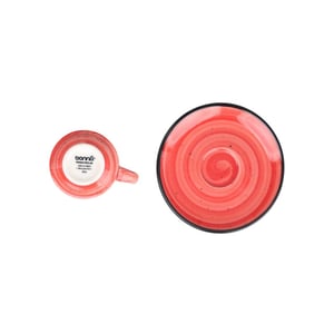 Bonna Koffie kopjes & schotel aura passion porselein set van 6