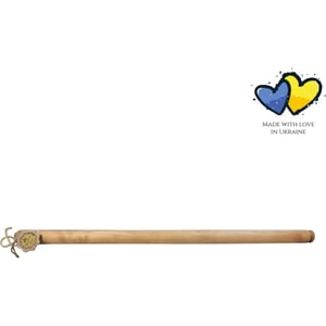 Maysternya Extra lange houten deegroller 70 x 3,3 cm bruin