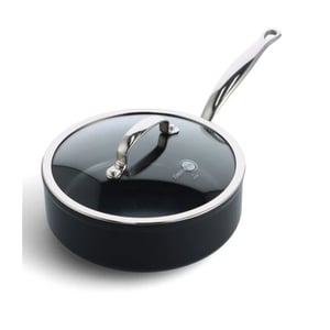 Greenpan Barcelona keramische hapjespan 24 cm met glazen deksel