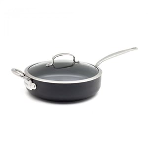 Greenpan Barcelona keramische hapjespan 28 cm met glazen deksel
