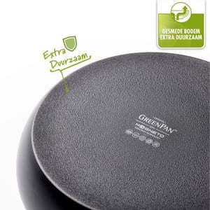 Greenpan Torino keramische hapjespan 28 cm met glazen deksel