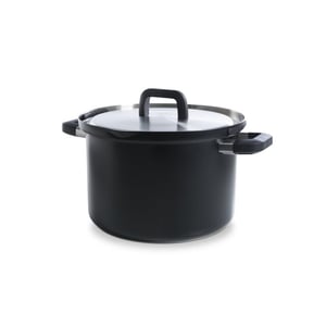 BK Cookware Bk flow cool black soeppan- 24 cm rvs veilig afgietsysteem