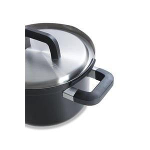 BK Cookware Bk flow cool black soeppan- 24 cm rvs veilig afgietsysteem