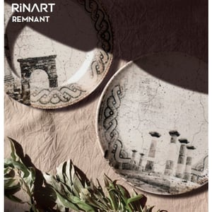 Rinart Diepbord remnant porselein 25 cm set van 6