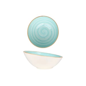 Bonna Kommetje aqua porselein 22 cm (850cc) set van 6