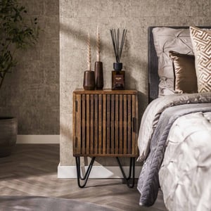 Hoyz Hoyz set van 2 nachtkastjes tweak massief mangohout - 40x30x60