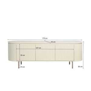 Livingfurn tv-meubel patou ivoor 170 cm