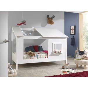 Lucevi housebed 26 huisbed 90 x 200 cm housebed set gordijntjes voor bed