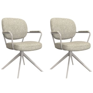 Label51 Eetkamerstoel basel naturel boucle set van 2