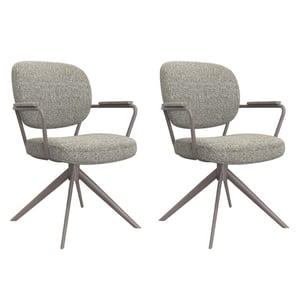Label51 Eetkamerstoel basel truffel boucle set van 2