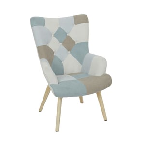 Home Deco Factory Patchwork fauteuil helsinki met armleuning /grijs
